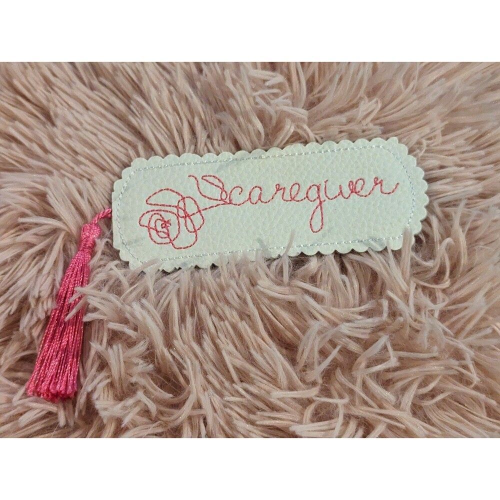 Caregiver embroidered bookmark handmade brand new